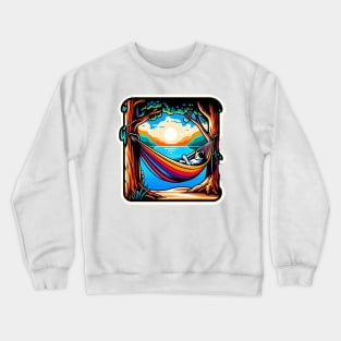 beach cat teeshirt Crewneck Sweatshirt